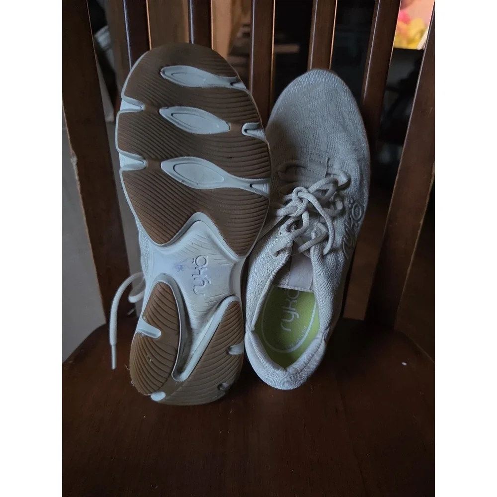 Ryka Devotion X Women's Beige Mesh Lace Up Athletic Sneakers Size 7